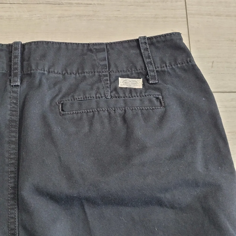 RLR Lauren Jeans Co. Ralph Lauren Shorts Womens 4 Black Chino Bermuda Preppy